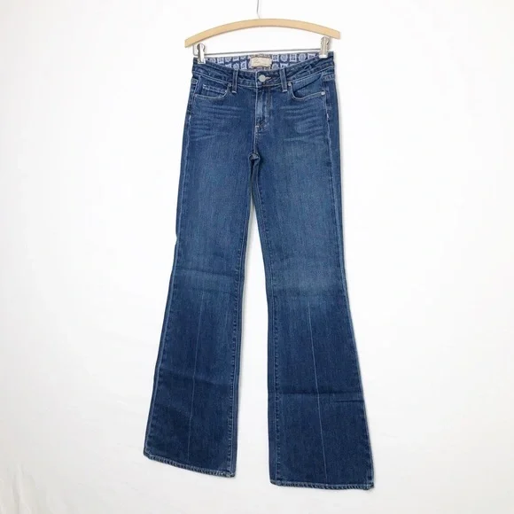 PAIGE Dark Blue Boot Cut Jeans - Picture 8 of 12